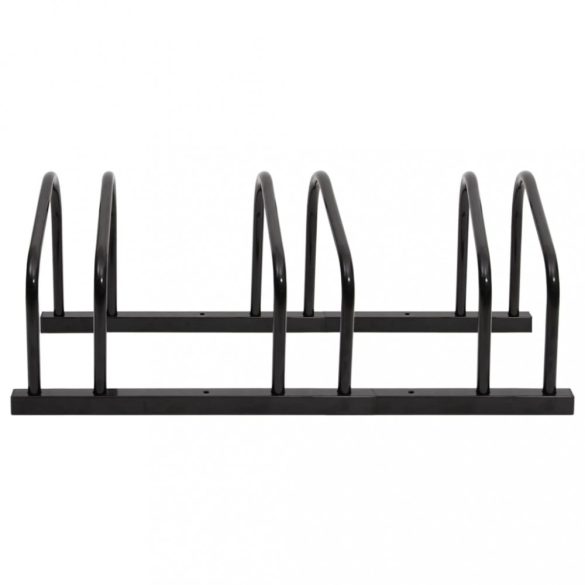 fekete acél kerékpártartó 3 kerékpárhoz