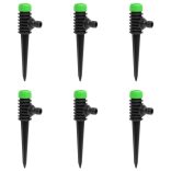 6 db zöld és fekete ABS és PP forgó szórófej 3 x 6 x 19,5 cm