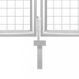 ezüst színű horganyzott acél hálós kerti kapu 300 x 125 cm