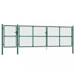 zöld horganyzott acél hálós kerti kapu 500 x 125 cm