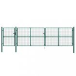 zöld horganyzott acél hálós kerti kapu 500 x 125 cm
