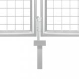 ezüst színű horganyzott acél hálós kerti kapu 400 x 125 cm