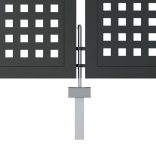 antracit színű acél kerti kapu 300 x 175 cm