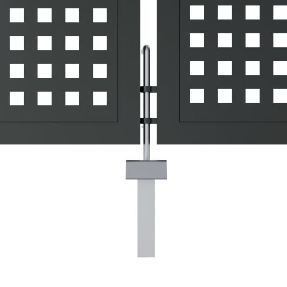 antracit színű acél kerti kapu 300 x 175 cm