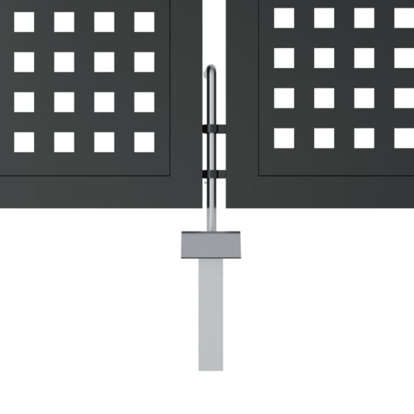 antracit színű acél kerti kapu 300 x 200 cm