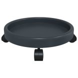 2 db szürke kerekes virágtartó átmérő 34 cm 35 kg