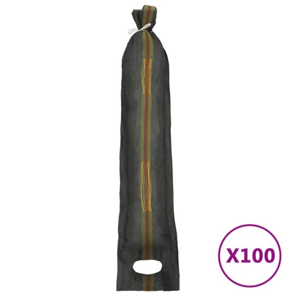 100 db sötétzöld HDPE homokzsák 103 x 25 cm