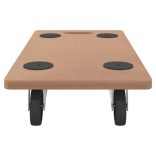 2 db négyszögletű szerelt fa görgős kiskocsi