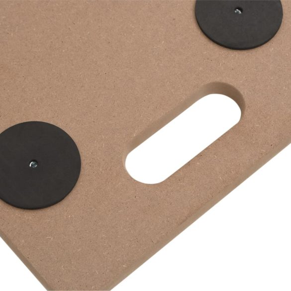 2 db négyszögletű szerelt fa görgős kiskocsi