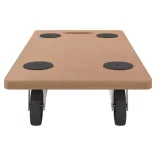 6 db négyszögletű szerelt fa görgős kiskocsi