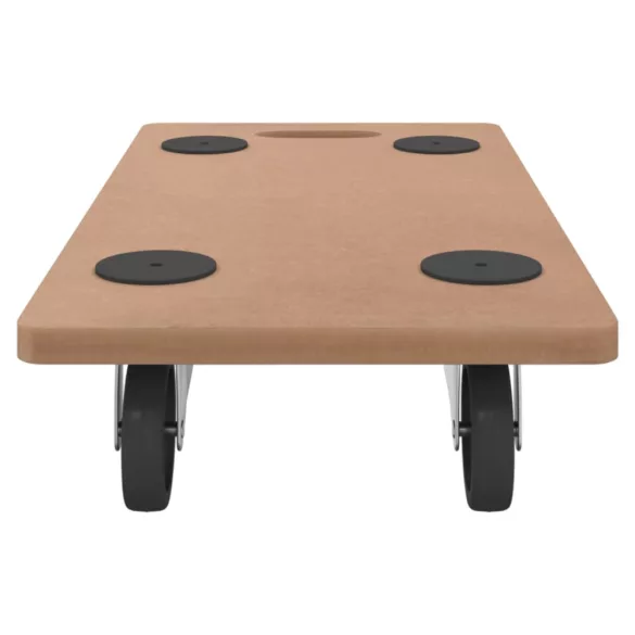 6 db négyszögletű szerelt fa görgős kiskocsi