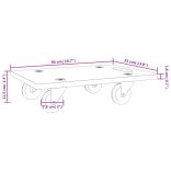 2 db négyszögletű szállítókocsi 250 kg 50 x 35 x 11,5 cm