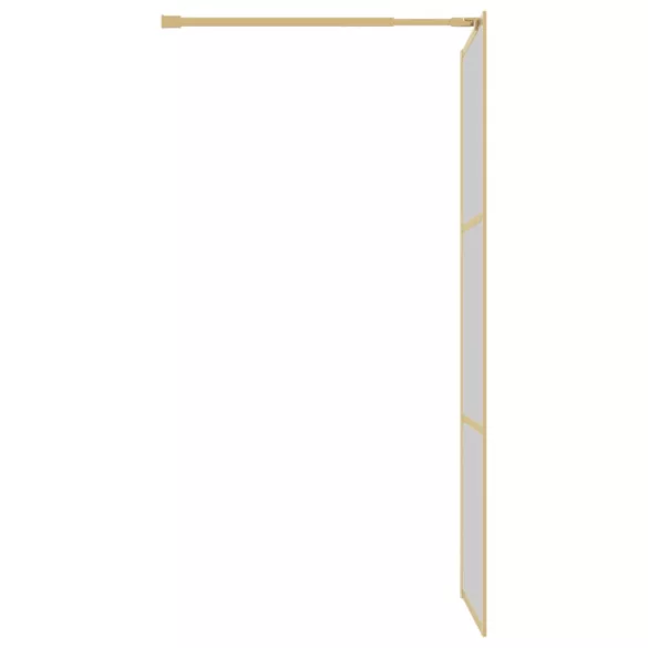 aranyszínű zuhanyfal átlátszó ESG üveggel 80 x 195 cm