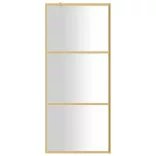 aranyszínű zuhanyfal átlátszó ESG üveggel 90 x 195 cm