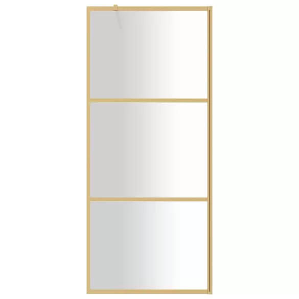 aranyszínű zuhanyfal átlátszó ESG üveggel 90 x 195 cm