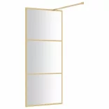 aranyszínű zuhanyfal átlátszó ESG üveggel 90 x 195 cm
