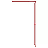 piros zuhanyfal átlátszó ESG üveggel 100 x 195 cm