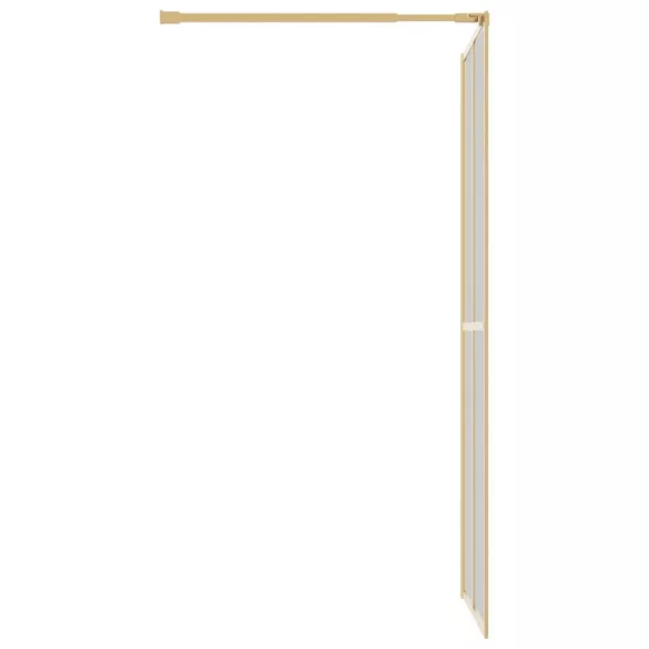 aranyszínű zuhanyfal átlátszó ESG üveggel 100 x 195 cm