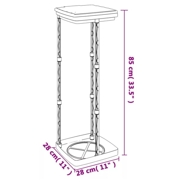 2 db fekete és kék PP szemeteszsáktartó 120 L