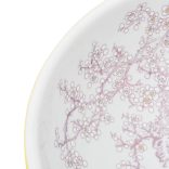 fehér és sárga kerámia kerek asztali mosdó Φ41 x 14 cm