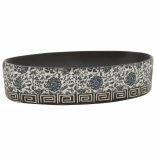 fekete-kék kerámia ovális asztali mosdó 56,5 x 36,5 x 13,5 cm