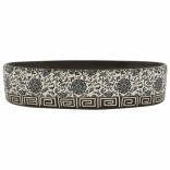 fekete-kék kerámia ovális asztali mosdó 56,5 x 36,5 x 13,5 cm