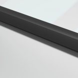 fekete edzett üveg és alumínium vékony beltéri ajtó 76x201,5 cm