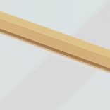 arany edzett üveg és alumínium vékony beltéri ajtó 76x201,5 cm