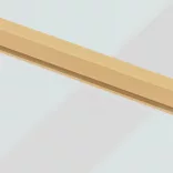 arany edzett üveg és alumínium vékony beltéri ajtó 83x201,5 cm