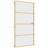 arany edzett üveg alumínium vékony beltéri ajtó 102,5x201,5 cm