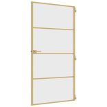 arany edzett üveg alumínium vékony beltéri ajtó 102,5x201,5 cm