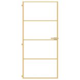 arany edzett üveg és alumínium vékony beltéri ajtó 93x201,5 cm