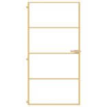 arany edzett üveg és alumínium beltéri ajtó 102,5x201,5 cm