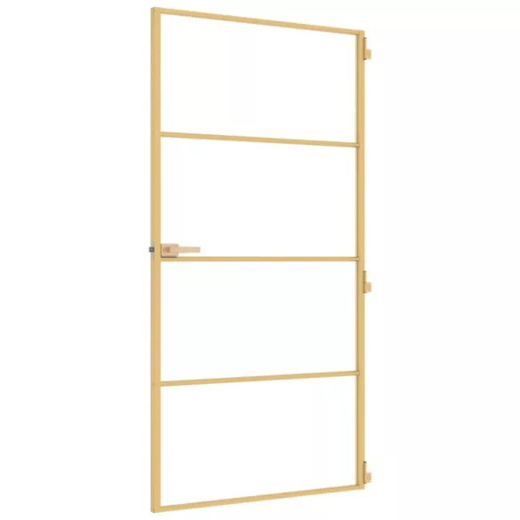 arany edzett üveg és alumínium beltéri ajtó 102,5x201,5 cm