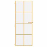 arany edzett üveg és alumínium vékony beltéri ajtó 76x201,5 cm