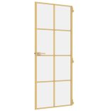 arany edzett üveg és alumínium vékony beltéri ajtó 83x201,5 cm