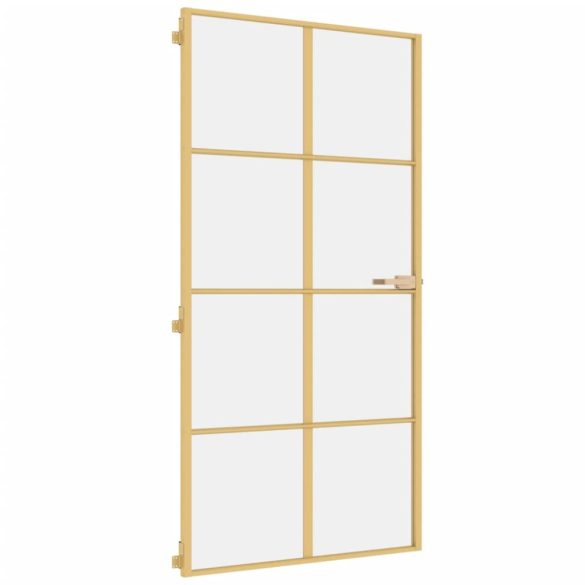 arany edzett üveg és alumínium beltéri ajtó 102,5x201,5 cm