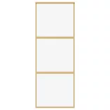 aranyszínű átlátszó ESG üveg és alumínium tolóajtó 76 x 205 cm
