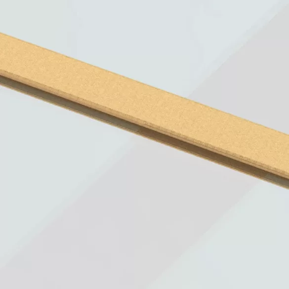 aranyszínű átlátszó ESG üveg és alumínium tolóajtó 76 x 205 cm