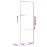 aranyszínű átlátszó ESG üveg és alumínium tolóajtó 76 x 205 cm