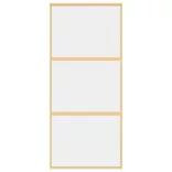 aranyszínű átlátszó ESG üveg és alumínium tolóajtó 90 x 205 cm