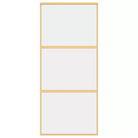 aranyszínű átlátszó ESG üveg és alumínium tolóajtó 90 x 205 cm