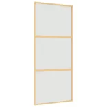 aranyszínű ESG tejüveg és alumínium tolóajtó 90 x 205 cm