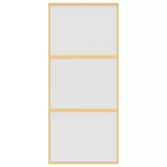 aranyszínű ESG tejüveg és alumínium tolóajtó 90 x 205 cm