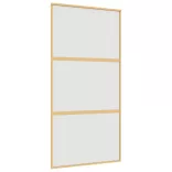 aranyszínű ESG tejüveg és alumínium tolóajtó 102,5 x 205 cm