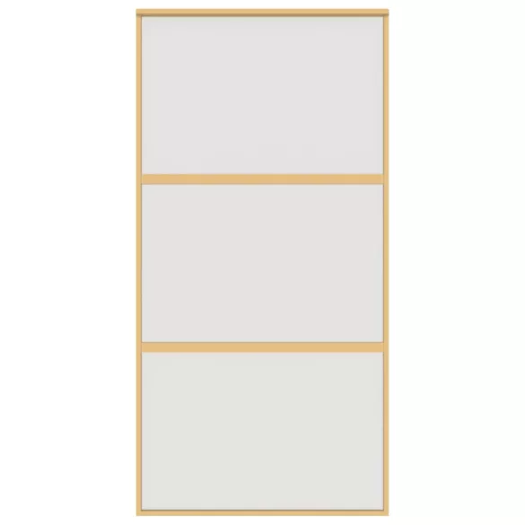 aranyszínű ESG tejüveg és alumínium tolóajtó 102,5 x 205 cm