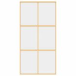 aranyszínű átlátszó ESG üveg és alumínium tolóajtó 102,5x205 cm