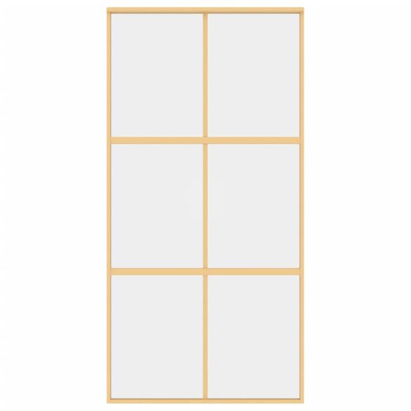 aranyszínű átlátszó ESG üveg és alumínium tolóajtó 102,5x205 cm