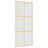 aranyszínű ESG tejüveg és alumínium tolóajtó 90 x 205 cm