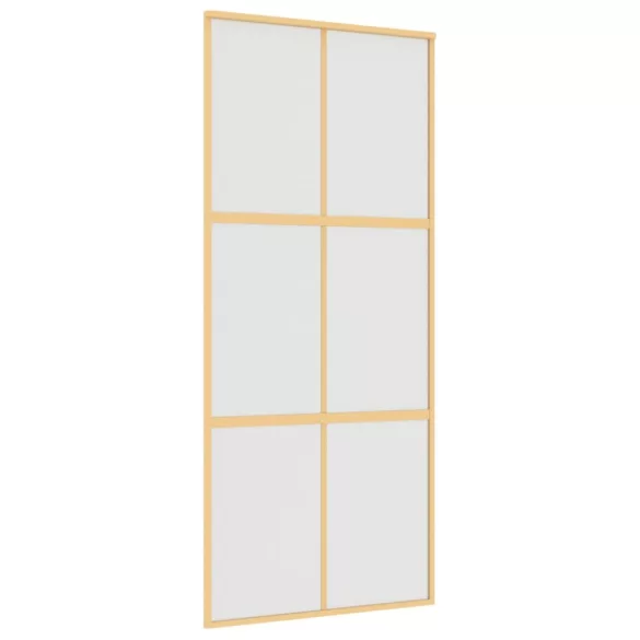 aranyszínű ESG tejüveg és alumínium tolóajtó 90 x 205 cm